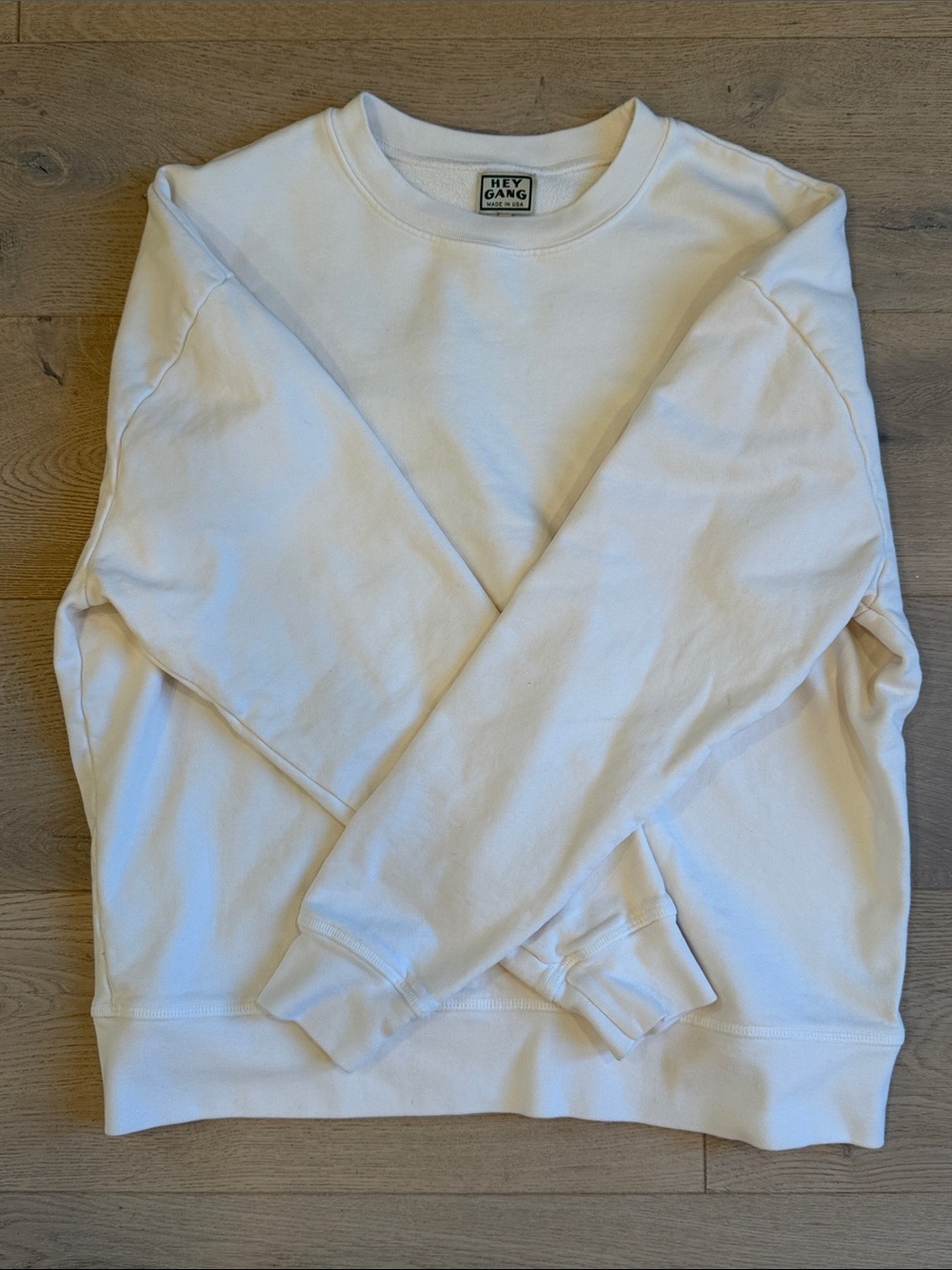 HEY GANG Natural Boxy Sweatshirt - Picture 4 of 6